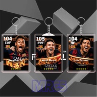 Gantungan Kunci Efootball Trio MSN Messi Suarez Neymar Keychain Bola Efootball Trio MSN Barcelona