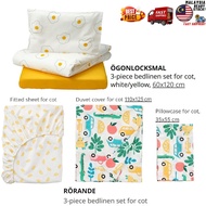 MINIKEA Baby Bedding Set . Fitted Sheet Bedsheet 60x120cm . Duvet Cover 125x110cm . Pillowcase 55x35