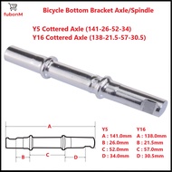 Bicycle Cottered Crank Shaft, Cotter Pin Type Y5 Y16 Crank Axle, Bottom Bracket Spindle - For MTB BMX City Mini Bike