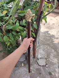 Tongkat Kayu Galih Asem Komando Variasi Alpaka Bali Ukir Naga Kualitas Premium