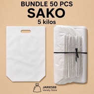 BUNDLE 50 PCS Sack/Sako Bag 5 kilos (White Coated)