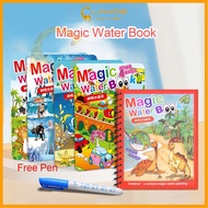 lakoe 1 Book Free Pen Kids Magic Water Book Boys Girls Colouring Drawing Book Reuseable Coloring Pai