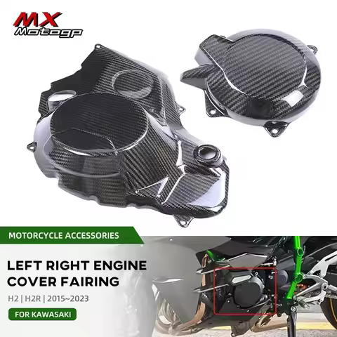 For KAWASAKI NINJA H2 H2R ZH2 H2SX Motorcycle Full Engine Cover Side Panels Carbon Fiber Fairing Kit