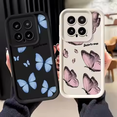 Phone Cover Case for Xiaomi Poco F8 C61 X3 Pro X3 NFC C50 C51 Red Blue Butterfly