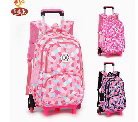 School Wheeled Backpack Bags For Girls kids Travel luggage Bag Trolley backpack wheeled bags for gir