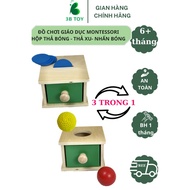(SAFETY CERTIFIED) Ball drop box - coin drop box - ball press box Montessori teaching materials for 
