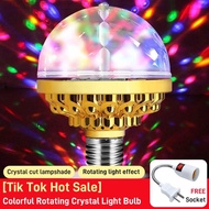 🎉【Free Plug】Colorful Ball Rotating Atmosphere Light Party Bounce Disco Usb Lantern Colorful Rotating