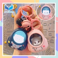 GANTUNGAN NAWA Astronaut Cat & Bear Keychain (LED) Astronaut Cat & Bear Keychain