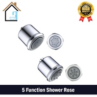 ABS Material 5 Function Shower Rose Bathroom Shower Head