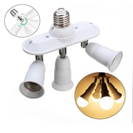 3-in-1 E27 E26 Light Bulb Socket Splitter Adapter – Adjustable LED Lamp Holder