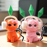 Fun Dashboard Swing Kitten Car Interior Cute Dancing Cat Shake Head Car Ornament Cartoon 3D Printed 