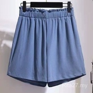大碼 女裝 短褲女大碼 high waist short pants 大码女装2-300斤网红面条宽松阔腿裤韩版松紧腰短裤女 Plus Size Women's Clothing2-300Trendy