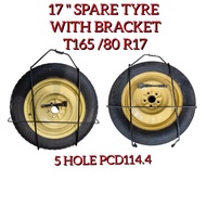 Spare Tyre / Tire / Tayar 17 Inch 5 Hole PCD114.3 (T165/80 R17) Toyota Alphard Vellfire Spare Tyre W