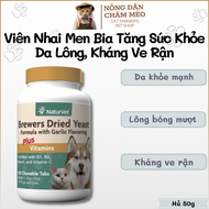 Viên Nhai Men Bia Khô Cho Chó Mèo Naturvet Brewers Dried Yeast Bổ Sung Vitamin Cho Da Lông Kháng Ve