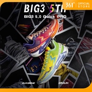 361 Degrees Big3 5.0 Quick Pro Men Basketball Shoes Wear-Resistant Carbon Plate Stability 672421111