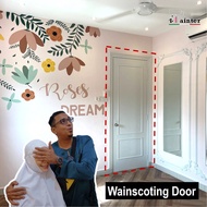 Door Wainscoting Pintu 15mm white / PU (HARD) (BUKAN FOAM/ Kayu)/ DIY / Wainscoating PVC/ Korea / Senang Pasang