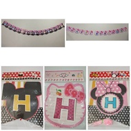 GANTUNGAN Happy Birthday Banner Flag G-22 Birthday Hanging/