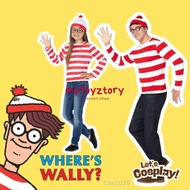 故事書角色where's wally扮演衣服3件套 Wally cosplay costume #卡通人物扮演 世界圖書日服裝 故事書角色扮演 公益金便服日衣服 兒童萬聖節衣服  world book