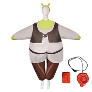 NEW Shrek Cosplay Party Inflatable Costume Monster Fiona Rolepaly Hair Band Inflation Pump Stage Out