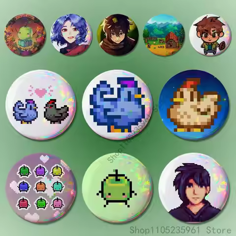 S-Stardew V-Valley Custom Badges 75mm 44mm 25mm Brooch Backpack Hat Pins Accessories Toys Valentine 