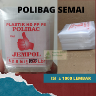 1000 Lembar - Polibag Jempol Polibag Semai 6x8 Cabe Polybag Semai Benih Polibag Pembibitan Polybag B