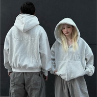 HOT Jacket Hoodie NQ30 FORUM BOXY Zip, With Buttons, Cute and Youthful Embossed Print LapStore