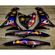 COVERSET Y15ZR Malaysia flag /Y15 V1 hitam kilat /v2/ sticker Malaysia original Vietnam/Velozi/HLD/S