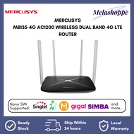 Mercusys MB135-4G AC1200 Wireless Dual Band 4G LTE Router | Connect Up to 64 Wi-Fi Devices