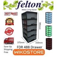 Hot Deal 🔥🔥🔥 [ Wikostore website RM9.90 Shipping Only ]  Felton FDR488 Durable Drawer 5 Tiers (12"W x 15"D x 31"H)
