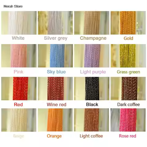 New 1 Piece 100x200cm Glitter String Cheap Door Curtain Beads Room Dividers Beaded Fringe Polyester 