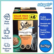 Sheba Pouch VP Tuna & Chicken Wet Cat Food 6x70gr