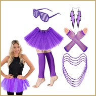 80s Fancy Dress Accessories 80 Style Fancy Dress Women Accessories Neon Necklace Blinds Glasses Earr
