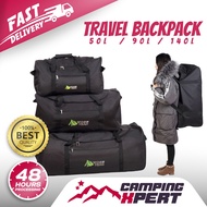 50L / 90L / 140L Travel Bag Backpack Storage Bag Large Bag Hiking Camping Bag Waterproof Beg Galas M