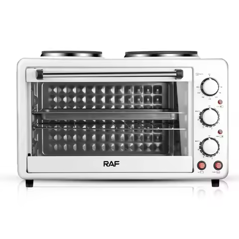 l # 30L electric toaster oven with hot plate 1200watt home baking oven portable kitchen appliance el