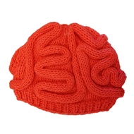 [J2E7500] Brain Pulp Shape Wool Knitted Hat (Spoof KUSO) Halloween Horror Prank Toy Christmas Exchan