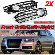 New 2x A3 Car Front Fog Lamp Cover HONEYCOMB Fog Lamp Grille Grill For Audi A3 8P S-Line 2009-2012 A