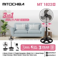 Kipas Angin Listrik Mitochiba - 1822 SR Kipas Angin Berdiri Remote 3 in 1 (Wall Desk Stand) Mitochib