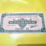 uang kuno ORI 1945 0,5 rupiah XF