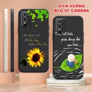 Vivo Y72 5G TPU case with square border shaped like fortune, calligraphy, husband and wife