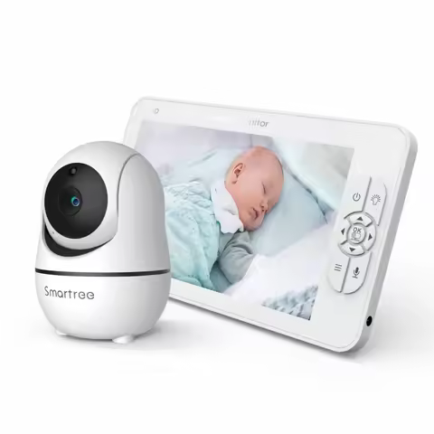 SM70 7" Video Baby Monitor, 1080P HD Display, IPS , 24Hour Battery Life, 1000ft Range, Split mode,10