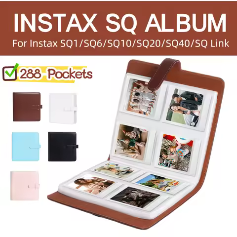 1 pc, 288 pockets Photo Album for Instax Square SQ1/SQ6/SQ10/SQ20/SQ40 Camera Kodak Mini 3 Square,Mi