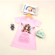 NABBILA FASHION DRES ANAK WIELLA MOTIF PRINCESS KOMBI TILE/DRES ANAK CASUAL MOTIF PRINCES TERBARU