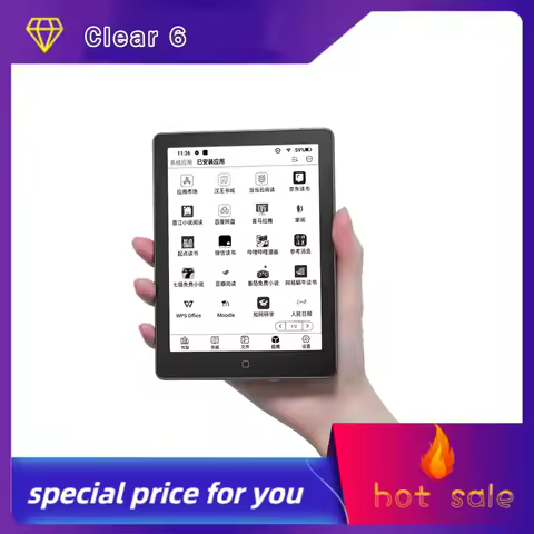 Ebook Reader Clear 6 Pro E-book Ink Screen Reader 6-inch Touch Screen 300PPI Reader Tablet E-book Re