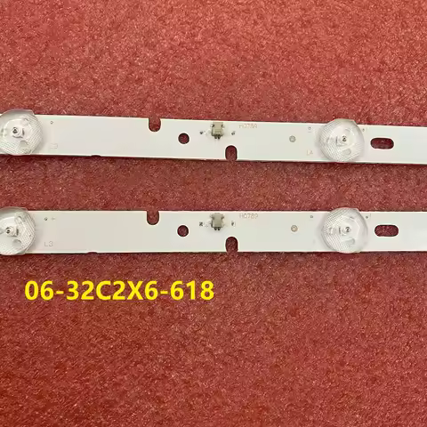 2pcs LED Strip For Philco PTV32C30D PTV32C30 PH32C10DSGWA 06-32C2X6-618-M10W14 M07W14 AKAI AKTV3227H