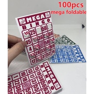 100pcs mega/Royal BingoCards Bingogames foldable bingo game cards board games card games