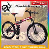 SKN SPORTS OnRush 001/002 26 Inch Foldable Mountain Bicycle 26" Mountain Bike Can Fold /MTB 21 Speed Bicycle for Teenager and Adults Basikal Boleh Lipat Remaja/Dewasa Basikal Sukan