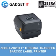 ZEBRA ZD230 4" INCH THERMAL TRANSFER BARCODE LABEL PRINTER (REPLACEMENT MODEL FOR GT800 )