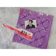 BTS Merch Box 5 tingi travel pouches and bag tag with V Taehyung Photocard