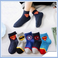 Kaos Kaki Superhero Anak Laki-laki TK-SD 4 -12 Tahun  / Kaus Kaki Pesta Batman Superman Spiderman Ir