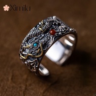 ♥Original Auspicious Dragon Playing Ball Thai Silver Ring Men's Vintage Domineering Jewelry silver 925 original ring for women rings men korean jewelry cincin lelaki cincin perempuan couple cincin emas korea 戒指